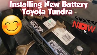 How to: Install New Battery from a 2013 Toyota Tundra