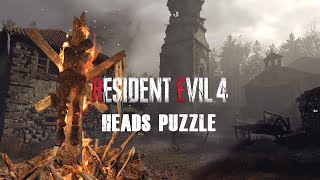 RE4R church key heads puzzle