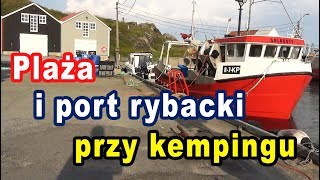 Plaża i port rybacki przy kempingu - z przyczepą kempingową do Norwegii. (Vlog #12)