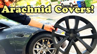 Upgrading my Model 3 with EV Base Arachnid Wheel Covers!