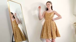 Sequin Short Homecoming Dresses for Teens 2024 Sparkly Prom Dresses