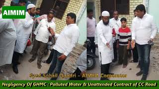 GHMC Negligence Polluted Water and Unattened Contract of CC Road