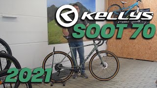 Kellys Soot 70 -Modell: 2021- hochwertiges Gravelbike m. Vario Sattelstütze u. Shimano GRX Schaltung