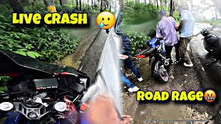 Live crash😢 | Road rage🤬 #roadrage #crash #foryou #r15