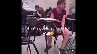 TikTok | Public school cat girl hissing