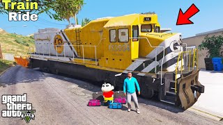 Franklin And Shinchan Going Railway Station And Journey A New Village In GTA V