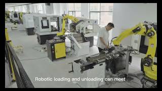 Yooheart robot intergrated automation application—loading and unloading for CNC machine