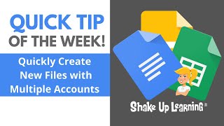 Google Tip: Quickly create a new Doc, Sheet, or Slide with MULTIPLE Google Accounts