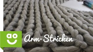 Arm-Stricken : SELBSTGEMACHTE GROBSTRICK-KUSCHELDECKE | ao.de