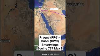 Prague (PRG) - Dubai (DWC) Smartwings Boeing 737 Max 8 #shorts