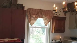 NO SEW Primitive Window Treatments / Curtains Super Quick & Easy DIY perfect with Antiques & Prims