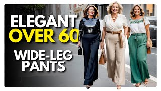 👖LOOKS WITH Wide-Leg Pants for Mature Women OVER 60 / Ideas for Outfits with Wide-Leg Pants