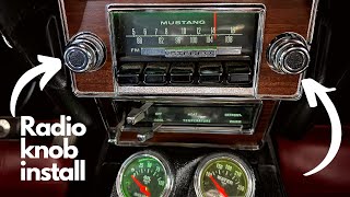 1969 Mustang Radio Knob Installation