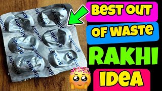 घर पर राखी बनाने का आसान तरीका/DIY Rakhi making at home/How to make rakhi at home/Best out of waste