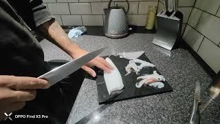 How to prepare and cook squid, cooking squid. squid fishing in Cornwall  catch and cook