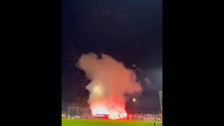 Austria Wien Pyroshow beim Cupspiel in St. Anna/Aigen