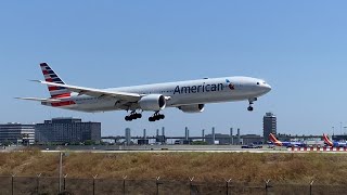 American Airlines Boeing 777-300ER landing at LAX