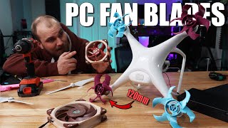 FLYING Phantom 4 with 3D printed PC FANS