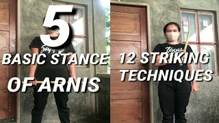 ARNIS BASIC STANCE | 12 STRIKING TECHNIQUES