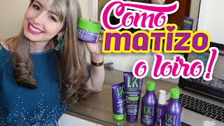 Como tirar o efeito amarelado do cabelo loiro - Produtos violetas da Lokenzzi