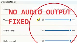 how to fix No Audio Output Device is Installed