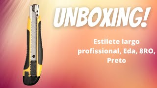 Estilete largo profissional, Eda, 8RO, Preto - UNBOXING/HANDSON|