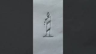 candle 🕯️ drawing 😍#shorts #viral