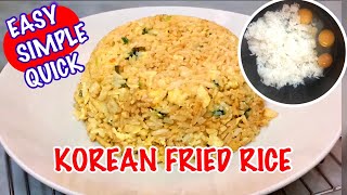 FRIED RICE KOREAN STYLE EASY AND QUICK RECIPE || RESEP NASI GORENG ALA KOREA MUDAH DAN CEPAT