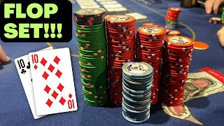 I FLOP A SET ON A DANGEROUS BOARD!!! -  Kyle Fischl Poker Vlog Ep 167