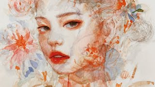 Watercolor Portrait + Q&A | Tutorial | Slow