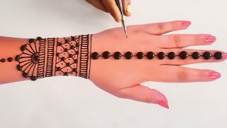 gol tikki se mehndi lgaane ka sabse asaan tarika | saral mehandi design | easy mehndi design 2024