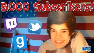 Awesome Update! - 5000 Subscribers! - Livestreaming, Guitaring(?), Stuff!