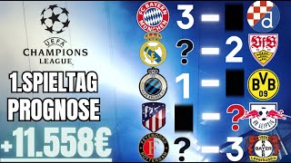 Champions League PROGNOSE & TIPPS 1.Spieltag(Champions League Tipps - Sportwetten Tipps) Alle Spiele