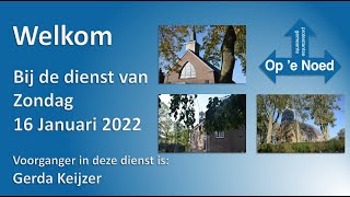 Kerkdienst zondag 16 januari