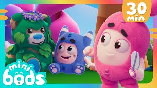 Green Teddy Bear! | 30 Minutes of Minibods | Funny Stories | Preschool Cartoons for Toddlers