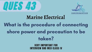 #procedure of #connecting #shore #power and #precaution #marine_engineering @_samudramanthan_​