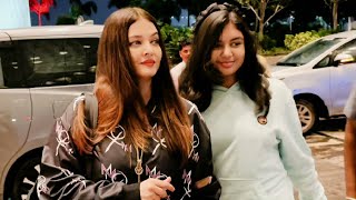 Aishwarya Rai With Daughter Aaradhya Bachchan Leave For IFFA 2024