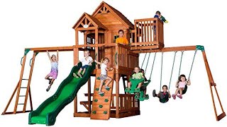 Backyard Discovery Skyfort II All Cedar Wood Swing Set