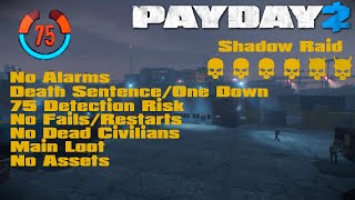 PAYDAY 2: Shadow Raid, 75 Detection Risk, DS/OD Solo Stealth