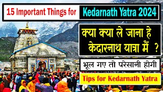 Things to carry for Kedarnath Yatra 2024 | Kedarnath Yatra Bagpacking |