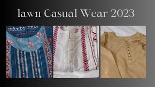 Casual Wear Lawn Dress Designing ideas 2023 - Lawn Cotton women Dresses