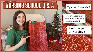 NURSING SCHOOL Q & A wrap with me for Christmas 2021 | test anxiety, tips for clinicals, etc.