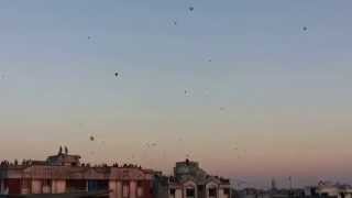 Surat sky covered by Kites (patang) ,uttarayan,makarsankranti