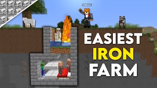 Minecraft The Easiest IRON FARM to Make | Tutorial 1.18 & 1.19+