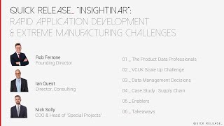 Quick Release_ 'Insightinar' #1: rapid application development and extreme manufacturing challenges