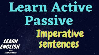 Active Voice Passive Voice| Imperative Sentences|passive voice of imperative sentences in hindi