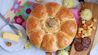 Beautiful Flower Shaped Bread. Pillowy Soft.