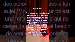 pour lui dire j’ai envie de toi #AmourInfini#DésirPassionné#MonAmour #EnvieDeToi#AmourFou#RêveDeToi