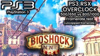 PS3 RSX OVERCLOCK | Stock VS 800/1000 | BioShock Infinite | Framerate test