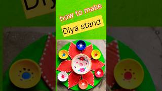 Diya stand #DIY #diya stand making with cardboard #cardboardcreations #diya painting design#shorts